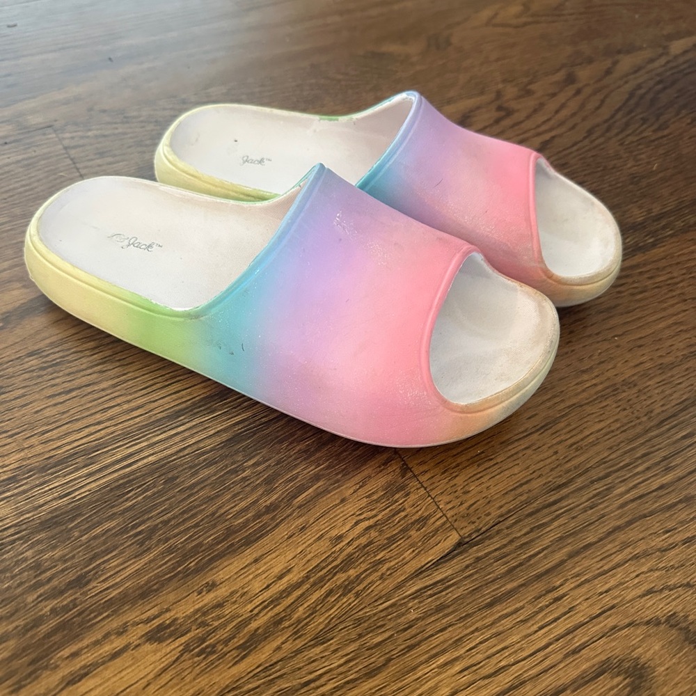 Cat & Jack Pink and Blue Slide Sandals